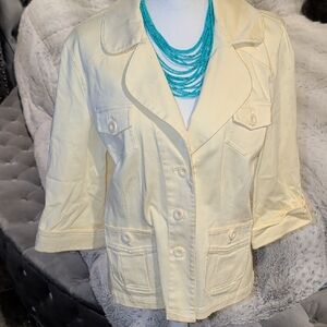 Preswick & Moore Cream Button-Up Blazer